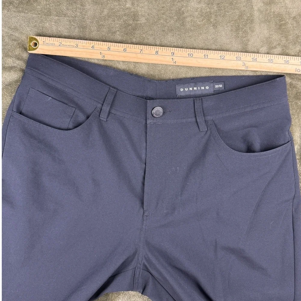 Dunning Golf Everbest Mens 32x32 Navy Blue Technical 5-Pocket Pants DN801111